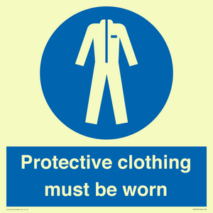 Protective clothing must be worn